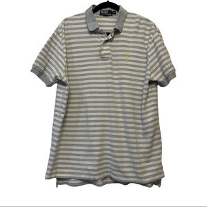 Polo Ralph Lauren Light Blue & White Striped Polo Shirt